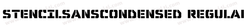 StencilSansCondensed Regular字体转换